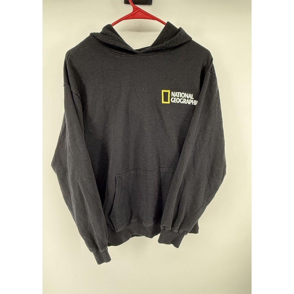 National Geographic Hoodie Men's Large Black New Mexico Road Graphic Pullover
